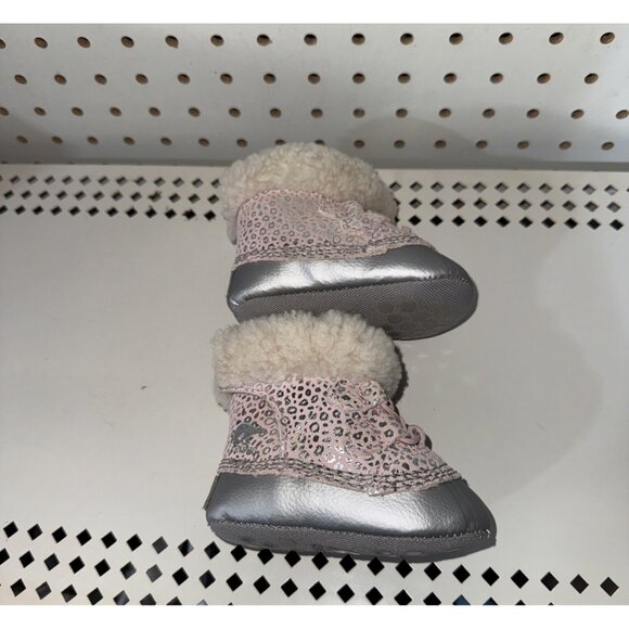 Sorel Caribootie II Girls Baby Infant Winter Crib Booties Size 3 (6-12 Months) - Picture 5 of 8